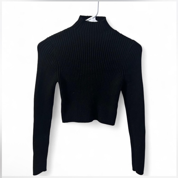 Zara Sweaters - Zara Black Ribbed Knit Top Women’s Size Small